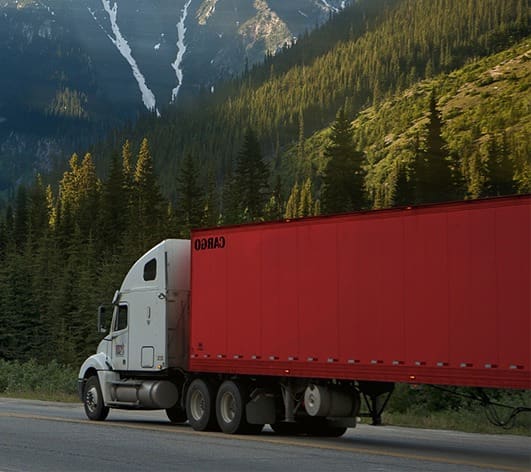 A semi-truck using Navistar power steering pumps